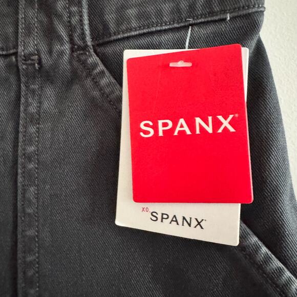 New SPANX Stretch Twill Ankle Cargo Pants Soft Washed Balck High Rise Ankle Sz M - Picture 5 of 7